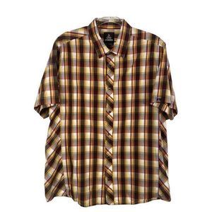 Prana Plaid‎ Breathe Pearl Snap Shirt Sz L